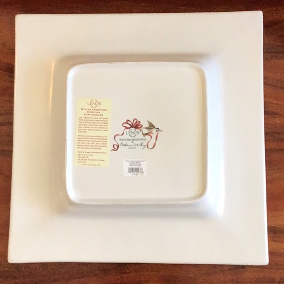 Lenox Winter Greetings Everyday Square Tray. - Picture 3 of 9